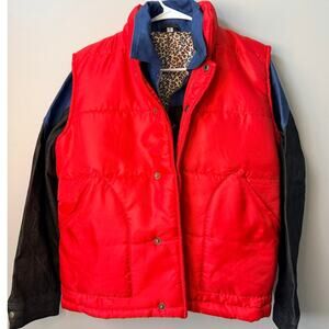 Back to the Future Marty McFly Jacket - Red Puffer Vest and Denim Coat Size XS